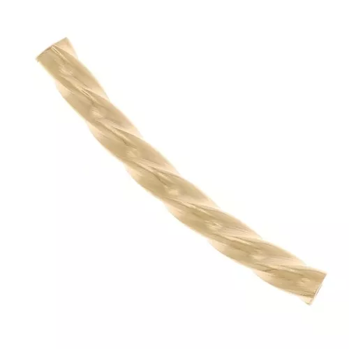 Perlina a tubo ritorto curvo 15x1,5 mm - Oro x1
