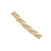 Perla tubo ritorto curvo 10x1,5 mm - dorato x1