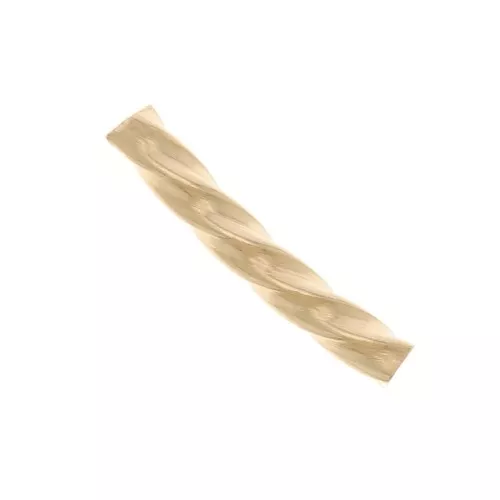 Perla tubo ritorto curvo 10x1,5 mm - dorato x1