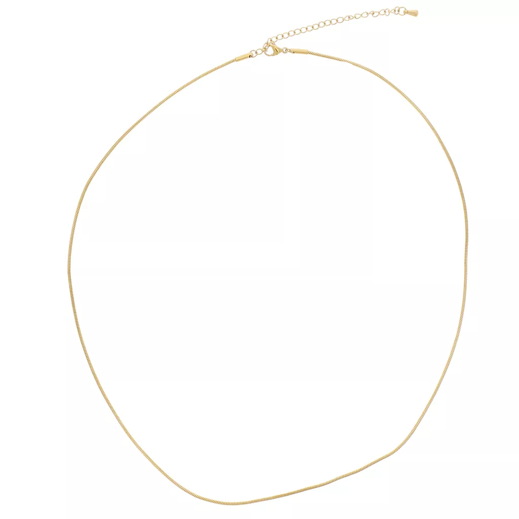 Collana girocollo snake 35cm acciaio 9K