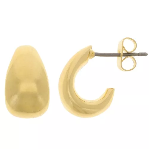 Orecchini 14x8 mm - Dorato oro fino x2