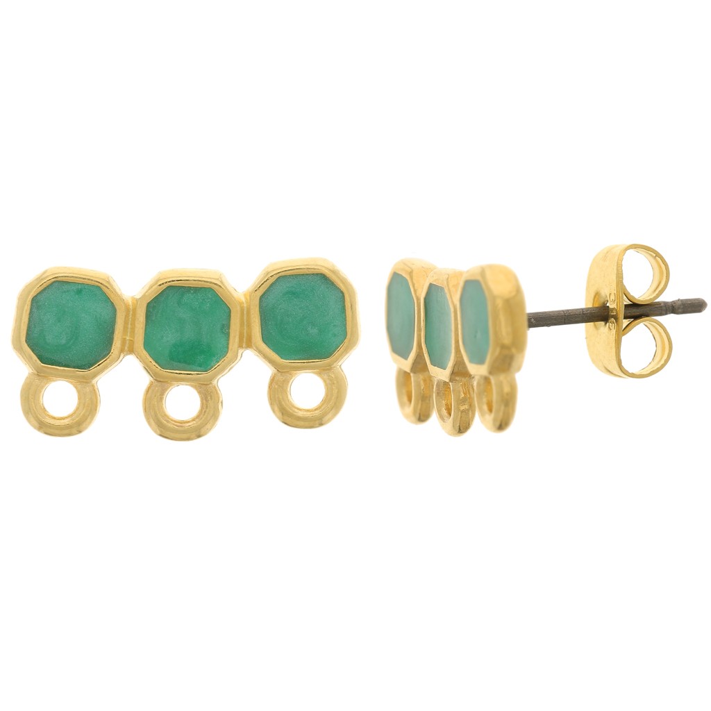 Mokilu' Orecchini Vintage In Ottone Dorato 24kt Con Onice E Perla, Fatti A Mano In Toscana, Ipoallergenici