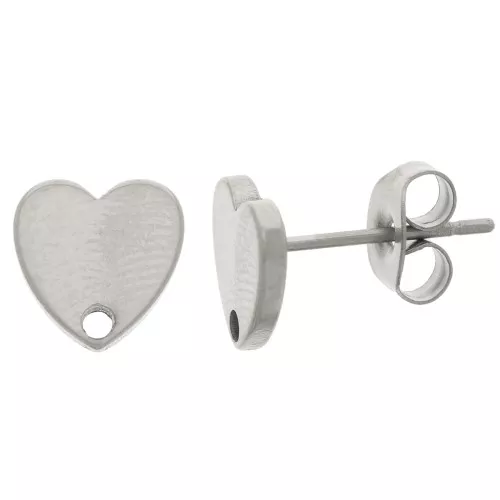 Orecchini perno da 8 mm - acciaio inossidabile 304L x2