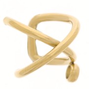 Anello per orecchie 10 mm con anello chiuso - Acciaio inossidabile 304 - dorato x1|raw }}