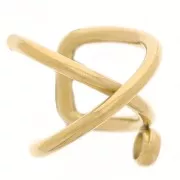 Anello per orecchie 10 mm con anello chiuso - Acciaio inossidabile 304 - dorato x1