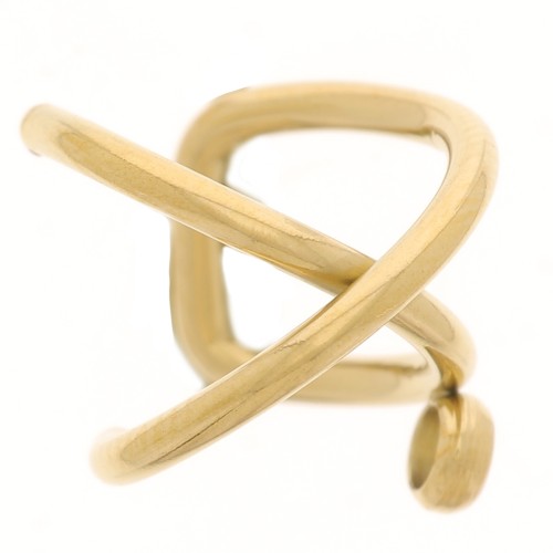 Anello per orecchie 10 mm con anello chiuso - Acciaio inossidabile 304 - dorato x1