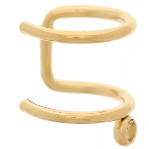 Anello per orecchie 11 mm con anello chiuso - Acciaio inox 304 dorato x1