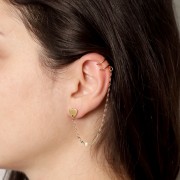 Anello per orecchie 11 mm con anello chiuso - Acciaio inox 304 dorato x1