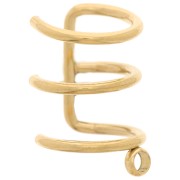 Anello per orecchie 11 mm con anello chiuso - Acciaio inox 304 Dorato x1