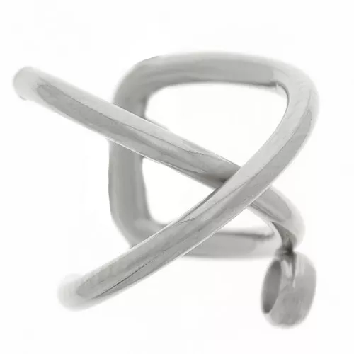 Anello per orecchie croce da 10 mm con anello chiuso - acciaio inox 304 x1