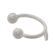 Anello sottile da 10 mm con sfere svitabili - Acciaio inox 304 x1|raw }}