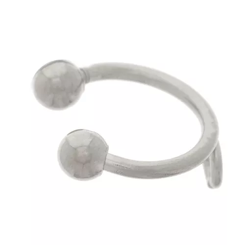 Anello sottile da 10 mm con sfere svitabili - Acciaio inox 304 x1