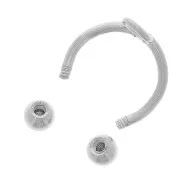 Anello sottile da 10 mm con sfere svitabili - Acciaio inox 304 x1