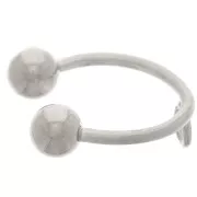 Demi-anneau - Bague d'oreille fine 12 mm avec boules dévissables - Acier inoxydable 304 x1 Bague d'oreille fine 12 mm avec boules dévissables - Acier inoxydable 304 x1