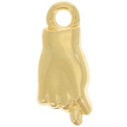 Ciondolo Figa - 15x7 mm - Dorato con oro fino x1