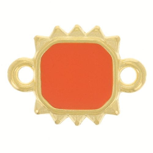 Distanziatore sole rettangolare 14x10 mm Dorato oro fino - Giacinto