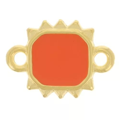 Distanziatore sole rettangolare 14x10 mm Dorato oro fino - Giacinto