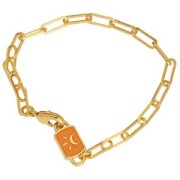 Distanziatore rettangolare luna 16x7mm - Dorato con oro fino - Nero