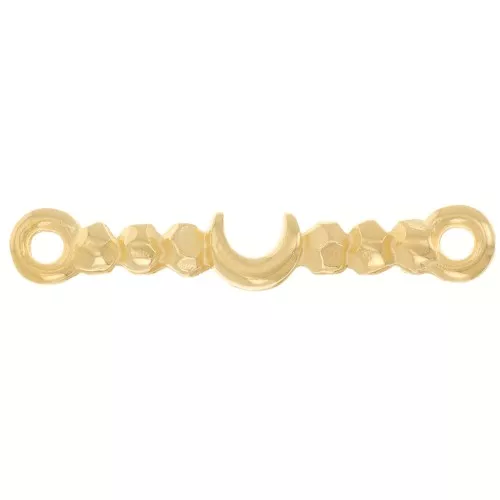 Distanziatore barra 23x4 mm motivo luna - Dorato con oro fino x1