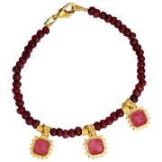 Ciondolo sole ottagonale 12x10 mm -in resina epossidica - oro fino - Blu