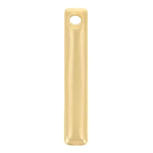 Ciondoli barra 18x3 mm - Dorato con oro fino x4