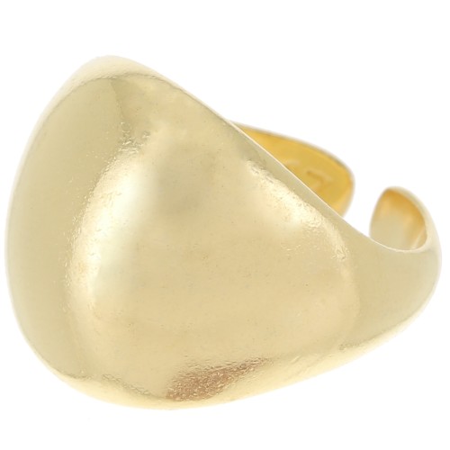 Anello grande - Misura 55 - Dorato in oro fino x1