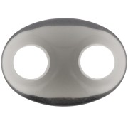 Maglia acrilica a forma di chicco di caffè 32x23 mm - Grigio chiaro x1
