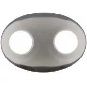 Maglia acrilica a forma di chicco di caffè 32x23 mm - Grigio chiaro x1