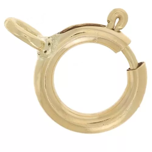 Chiusura a molla con anello chiuso da 6 mm - Gold filled x50