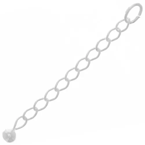 Catena di estensione maglie Rombo 50 mm - Argento 925 x10