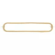 Distanziatore rettangolare arrotondato 29x6 mm - Argento 925 dorato x1