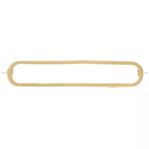 Distanziatore rettangolare arrotondato 29x6 mm - Argento 925 dorato x1