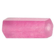 Perlina tubolare esagonale in pietra tinta 17x7 mm - Giada rosa x1|raw }}