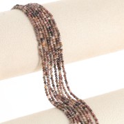 Perline sfaccettate rotonde da 2 mm in pietra semipreziosa - Rodonite x39cm