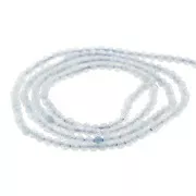 Perline sfaccettate rotonde da 2 mm - Acquamarina x32cm