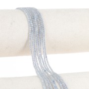 Perline sfaccettate rotonde da 2 mm - Acquamarina x32cm