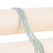 Perline sfaccettate rotonde da 2 mm in pietra semipreziosa - Larimar x31cm