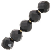 Perle sfaccettate rotonde da 4 mm - Spinello nero x20|raw }}