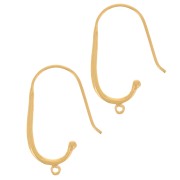 Ganci per orecchie a filo da 30 mm con anello aperto - Argento 925 dorato x2