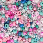 Perla Preciosa 8/0 3 mm - Mix opaco - Trasparente multicolore x 20 g