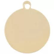 Ciondolo rotondo da 11 mm da incidere - Gold filled x1