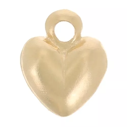 Ciondolo forma di cuore 6x5 mm - Gold filled x1