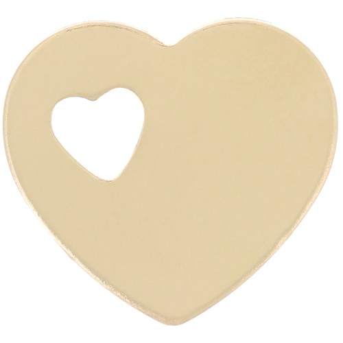 Zecchino cuore 11x12 mm - Gold filled x1