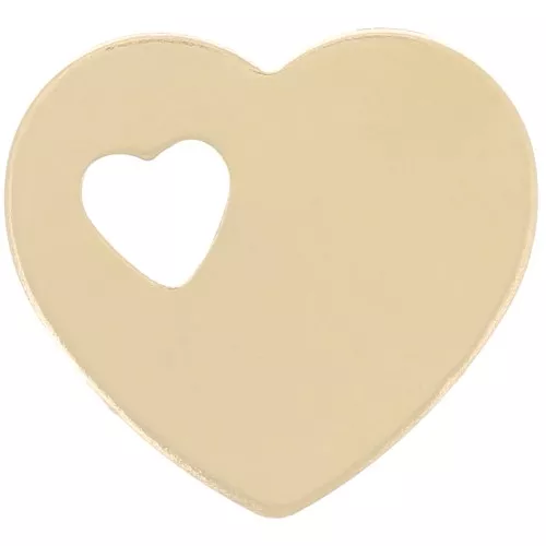 Zecchino cuore 11x12 mm - Gold filled x1