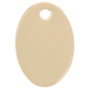 Zecchino ovale 10x7 mm per incisione -Gold filled x1|raw }}