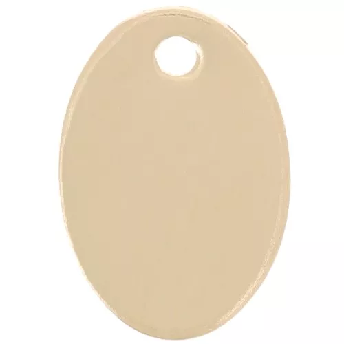 Zecchino ovale 10x7 mm per incisione -Gold filled x1
