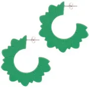 Cerchi a fiore in acetato 49 mm - Verde abete x2
