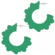 Cerchi a fiore in acetato 49 mm - Verde abete x2