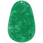 Pendente ovale in acetato 50x33 mm - Verde perlato x1|raw }}