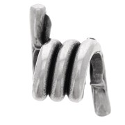 Pendente in filo spinato 13x7 mm - Placcatura argento antico x1|raw }}